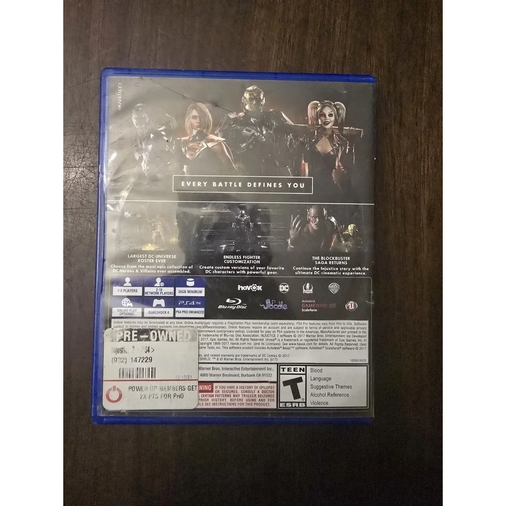 Injustice 2 Sony PlayStation 4 PS4